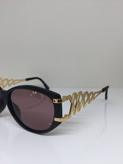 Vintage Paloma Picasso PALOMA PICCASO 3812 Black Sunglasses - Super Vision Optical