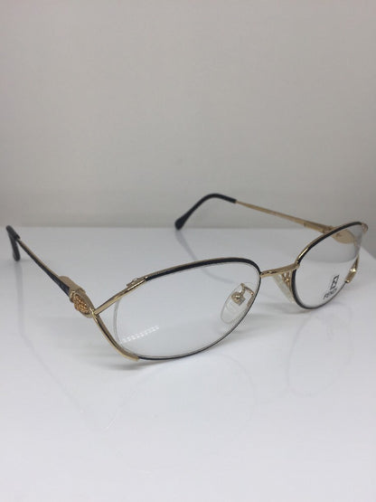 Vintage Fendi F82 BLACK VELVET Gold Sunglasses - Super Vision Optical