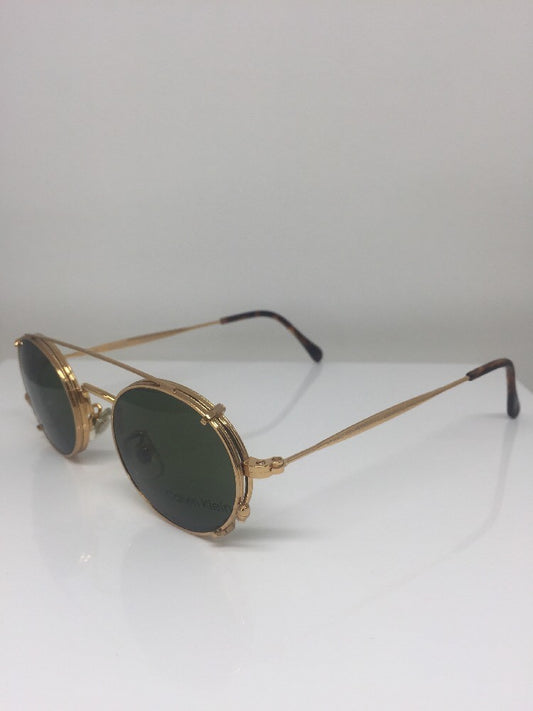 Vintage Calvin Klein CK 132 Gold Sunglasses - Super Vision Optical