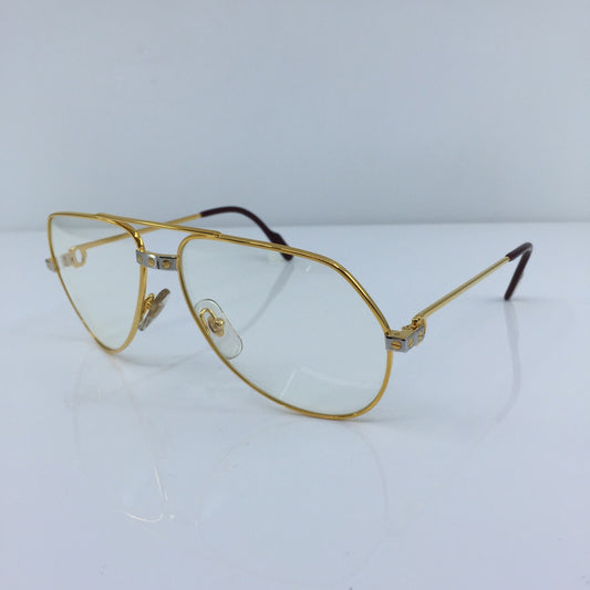 Vintage Cartier Cartier Vendome Santos Gold Eyeglasses - Super Vision Optical