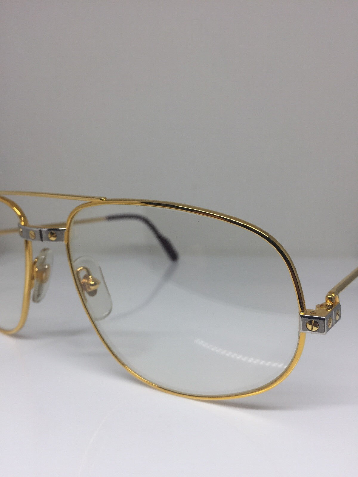 Vintage Cartier Romance Santos Gold Eyeglasses - Super Vision Optical