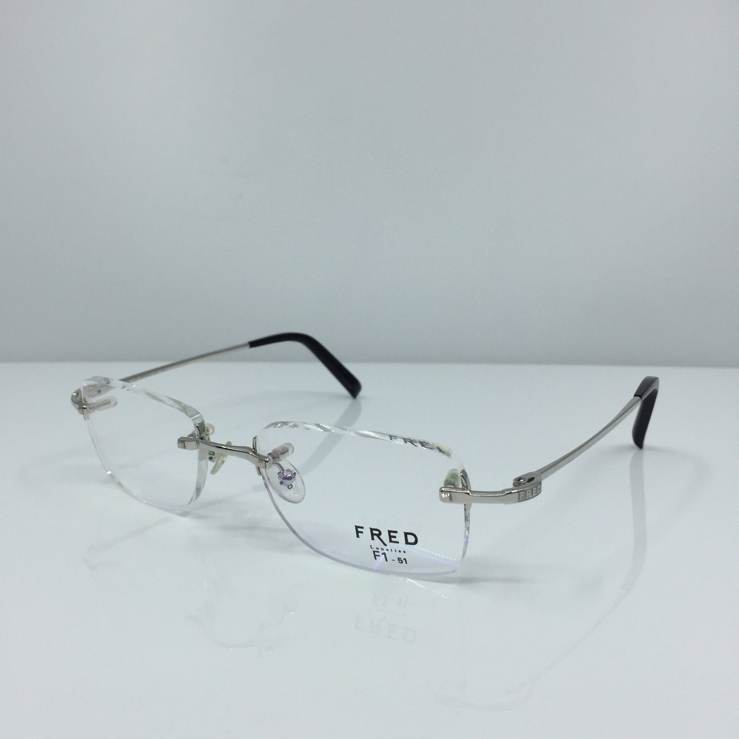 Vintage Fred Lunettes Manhattan F1 Silver Eyeglasses - Super Vision Optical