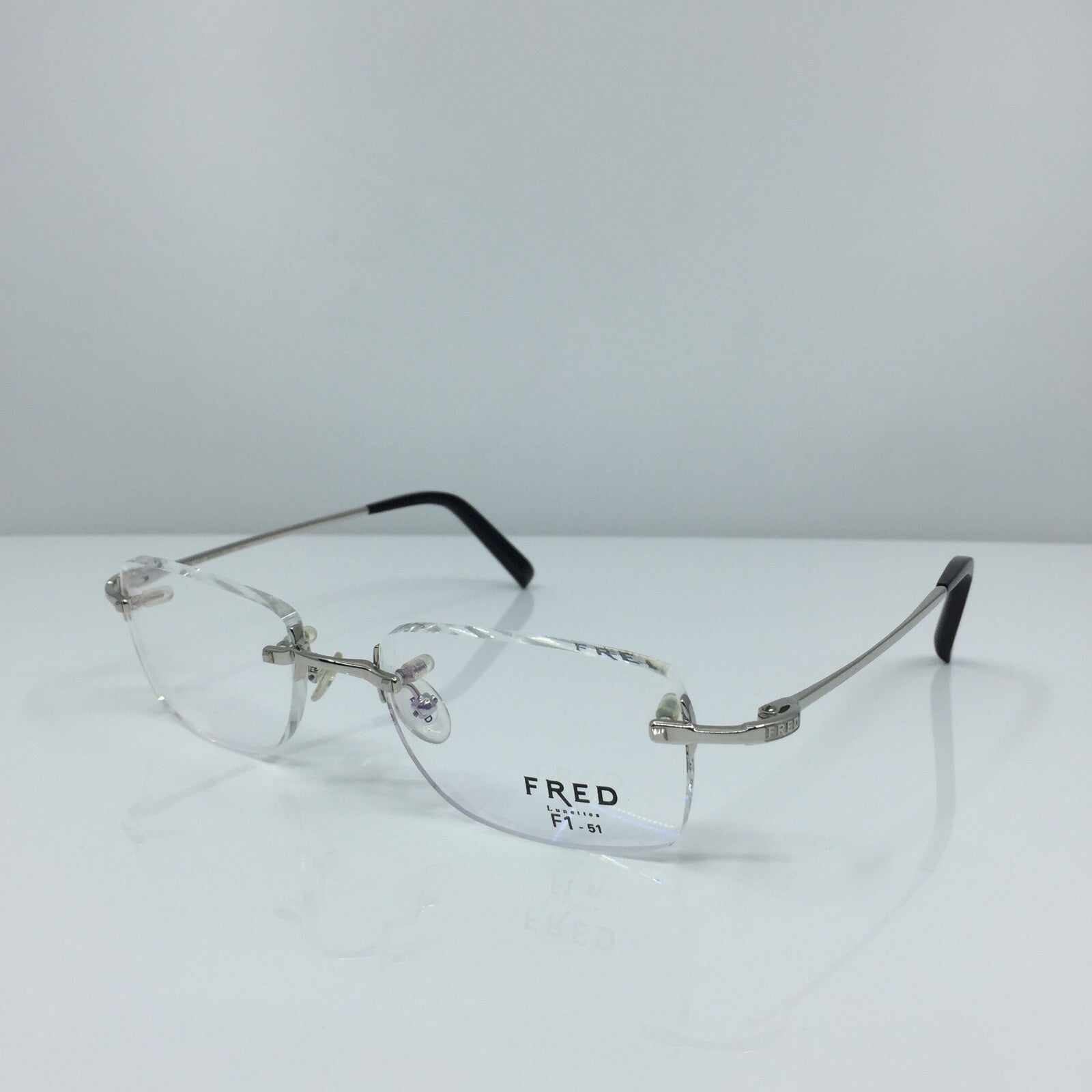Vintage Fred Lunettes Manhattan F1 Silver Eyeglasses - Super Vision Optical