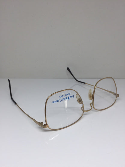 Vintage Polo Ralph Lauren Polo Classic XV Gold Eyeglasses - Super Vision Optical