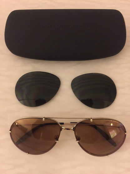 Vintage Porsche Design P1002-B Gold Sunglasses - Super Vision Optical