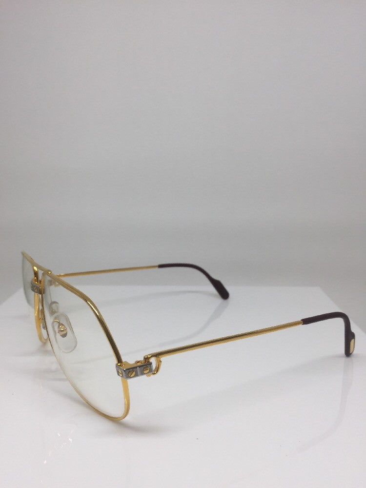 Vintage Cartier Cartier Vendome Santos Gold Sunglasses - Super Vision Optical