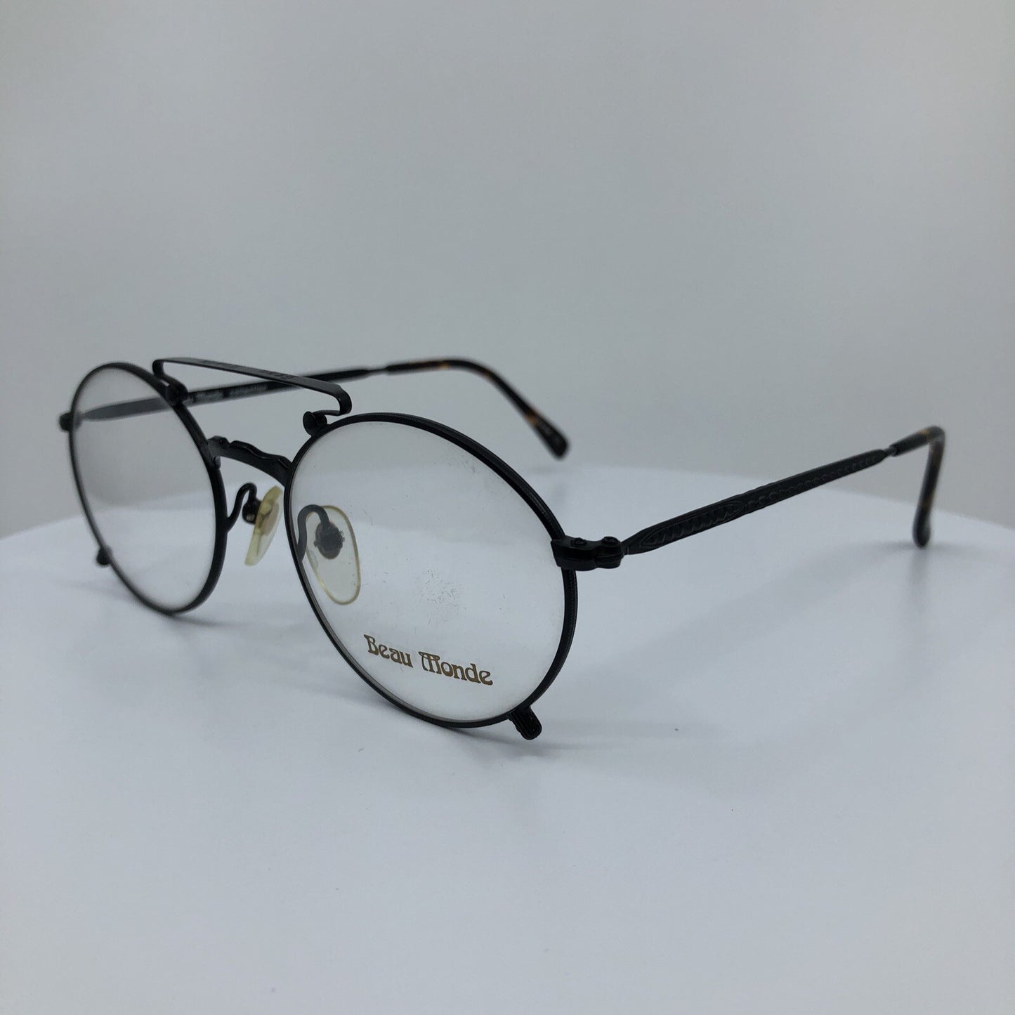 Vintage Beau Monde Collection Knightsbridge Black Eyeglasses - Super Vision Optical