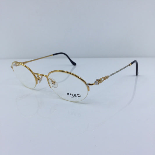 Vintage Fred Lunettes Comores Gold Eyeglasses - Super Vision Optical