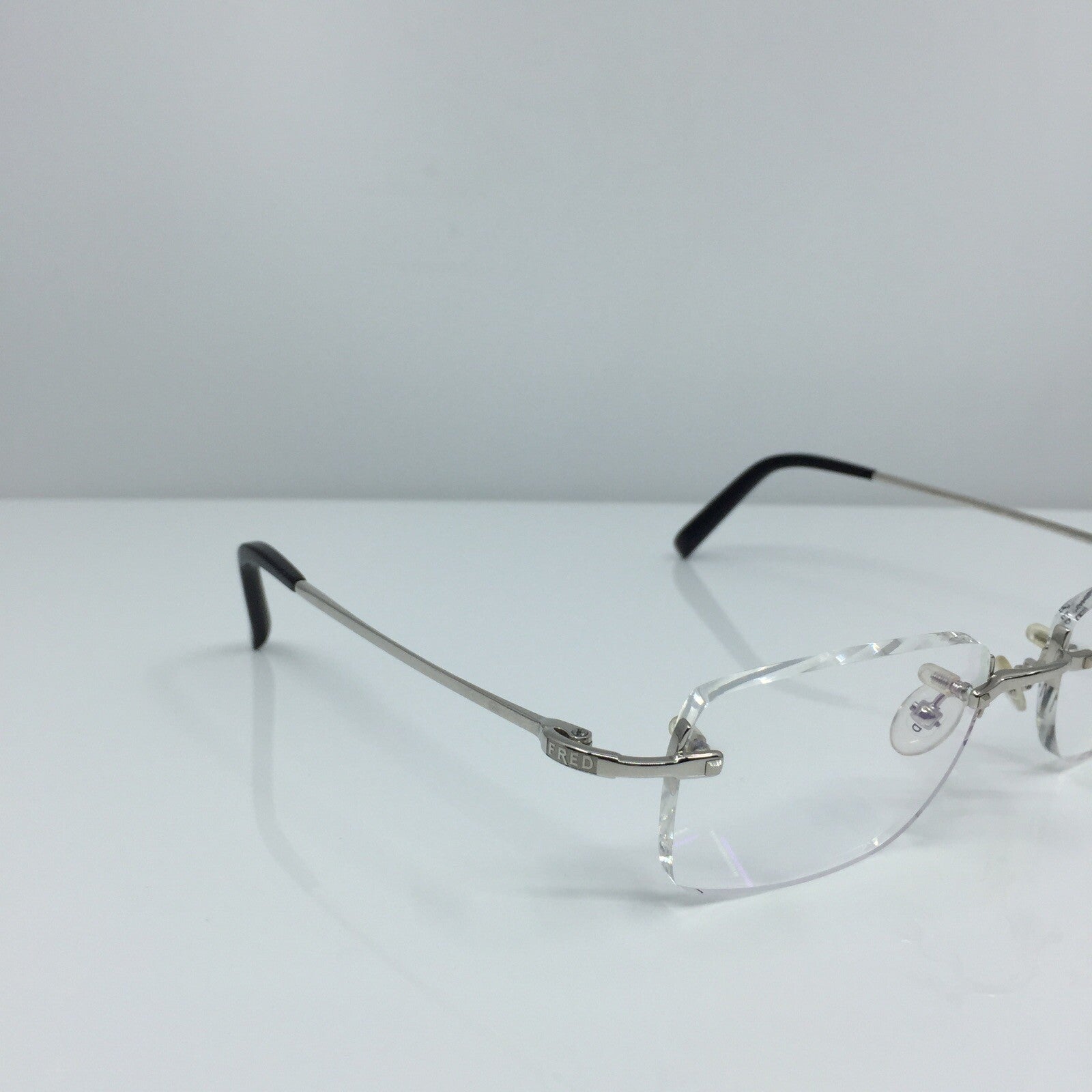 Vintage Fred Lunettes Manhattan F1 Silver Eyeglasses - Super Vision Optical