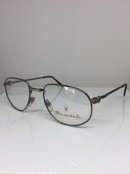 Vintage Maserati MASERATI 6213 Gunmetal Eyeglasses - Super Vision Optical