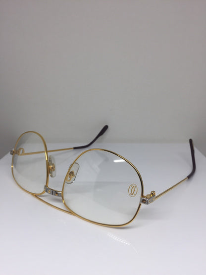 Vintage Cartier Romance Santos Gold Eyeglasses - Super Vision Optical