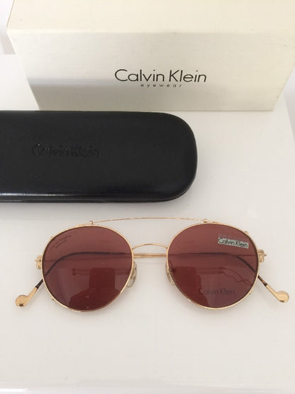 Vintage Calvin Klein CK 114 Gold Sunglasses - Super Vision Optical