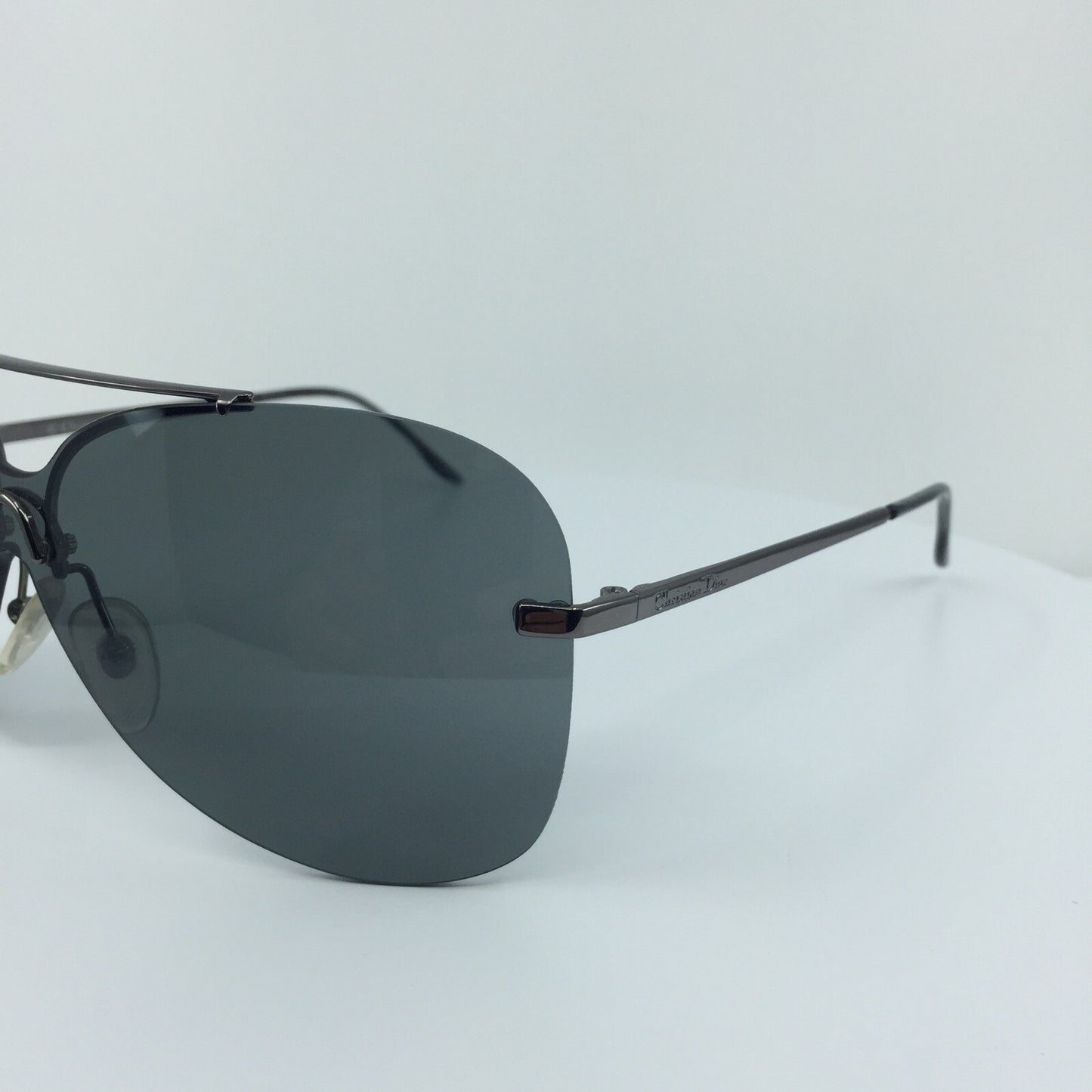 Vintage Dior Christian Dior Aviator Gunmetal Sunglasses - Super Vision Optical
