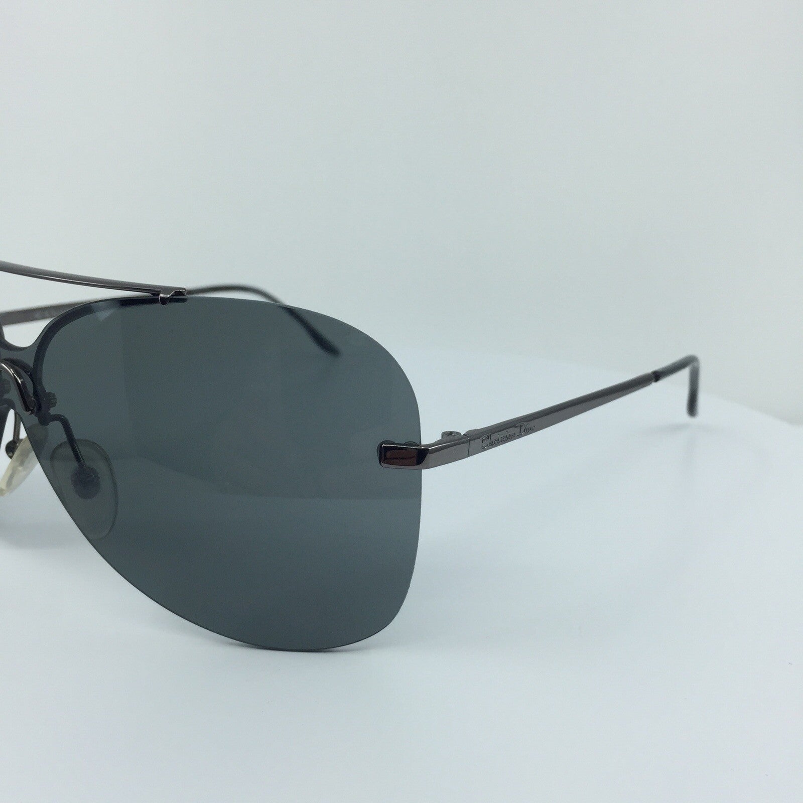 Vintage Dior Christian Dior Aviator Gunmetal Sunglasses - Super Vision Optical