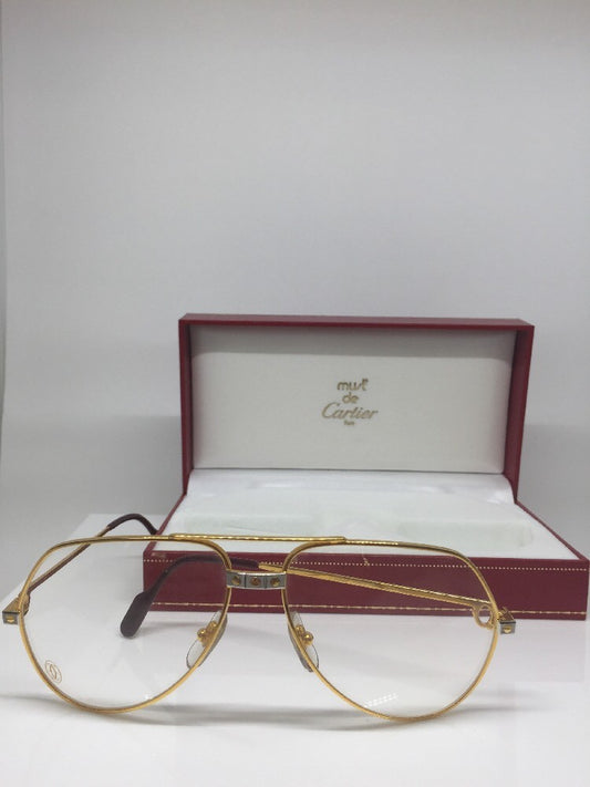 Vintage Cartier Cartier Vendome Santos Gold Sunglasses - Super Vision Optical
