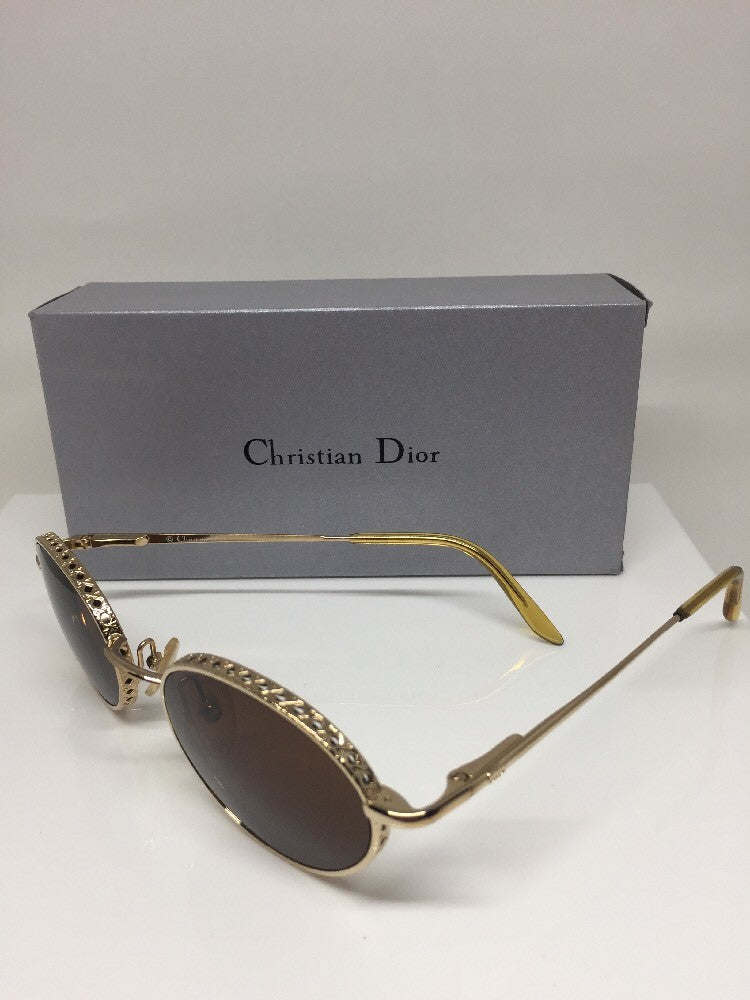 Vintage Christian Dior CD Edith Gold Sunglasses - Super Vision Optical