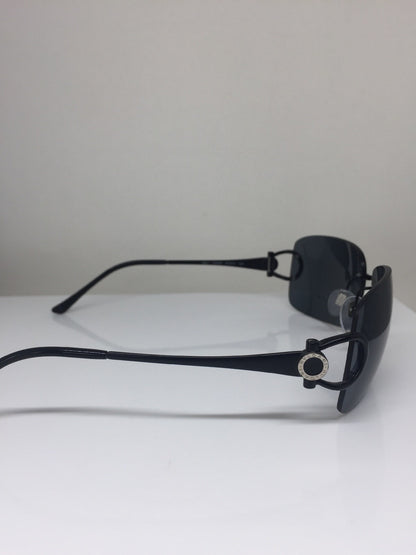 Vintage Bvlgari BVL 641 Black Sunglasses - Super Vision Optical