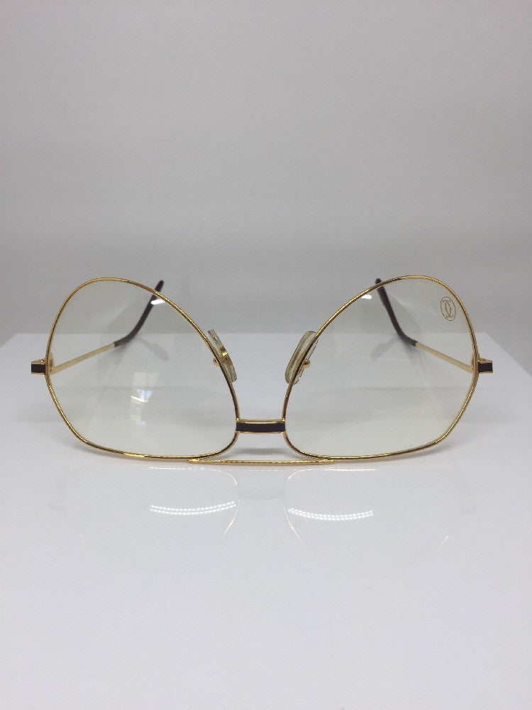 Vintage Cartier Cartier Vendome Laque Bordeaux Gold Sunglasses - Super Vision Optical