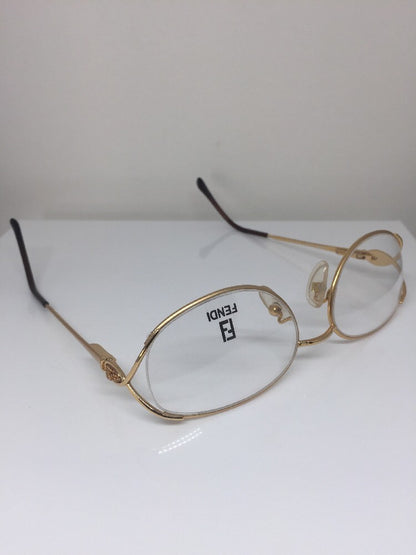 Vintage Fendi F82 GOLDEN GLIMMER Gold Sunglasses - Super Vision Optical