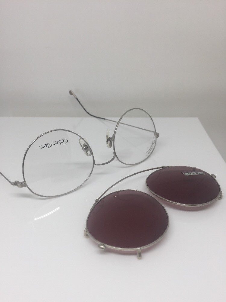 Vintage Calvin Klein CK 114 Silver Sunglasses - Super Vision Optical