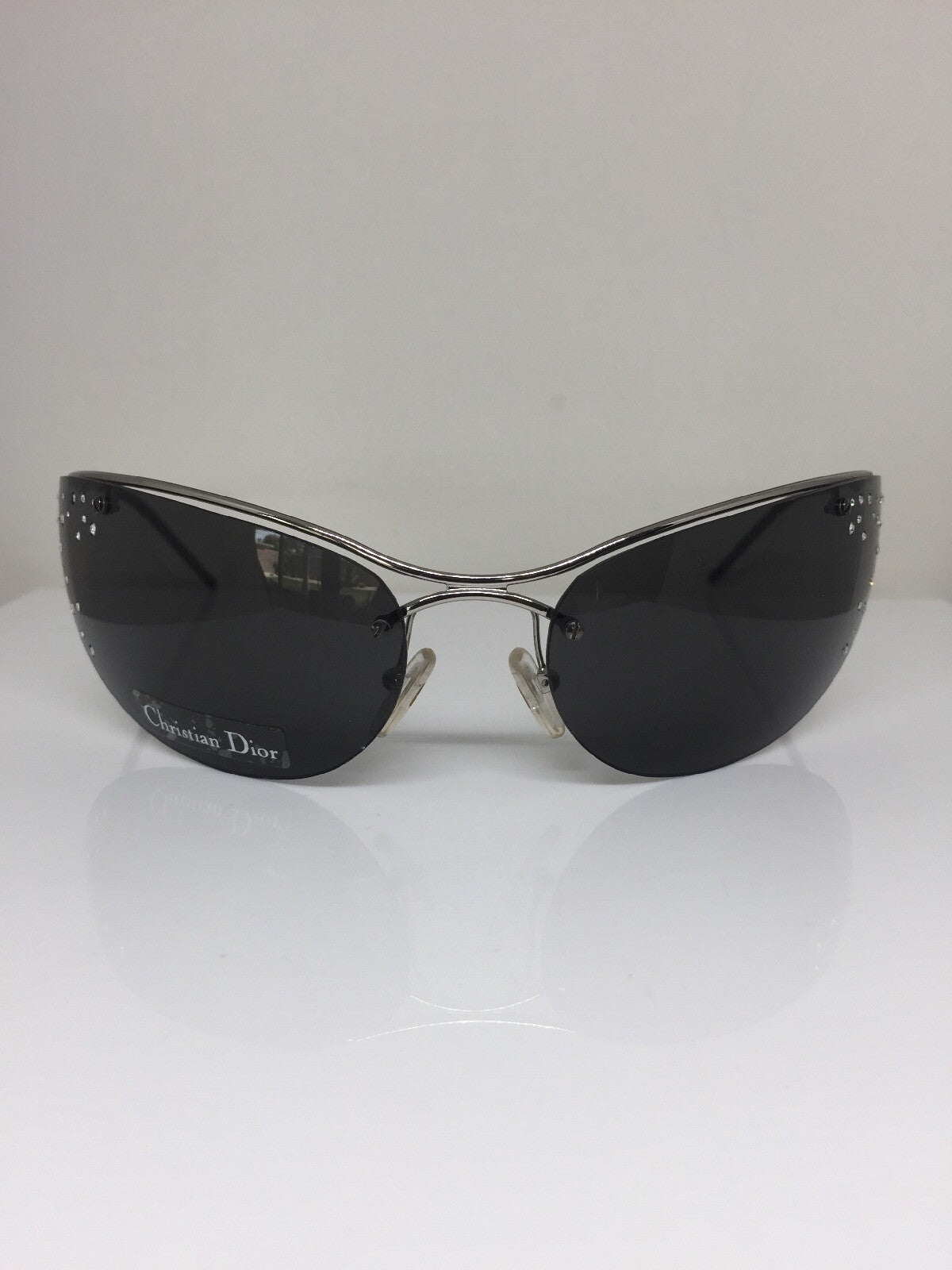 Vintage Dior CD Dior Extase Strass Silver Sunglasses - Super Vision Optical