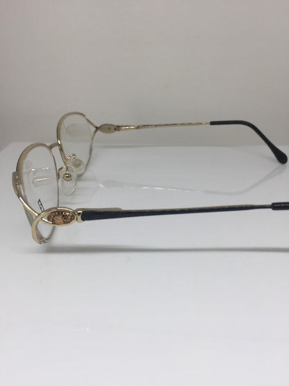 Vintage Fendi F82 BLACK VELVET Gold Sunglasses - Super Vision Optical