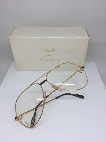 Vintage Cartier Cartier Vendome Laque Bordeaux Gold Sunglasses - Super Vision Optical