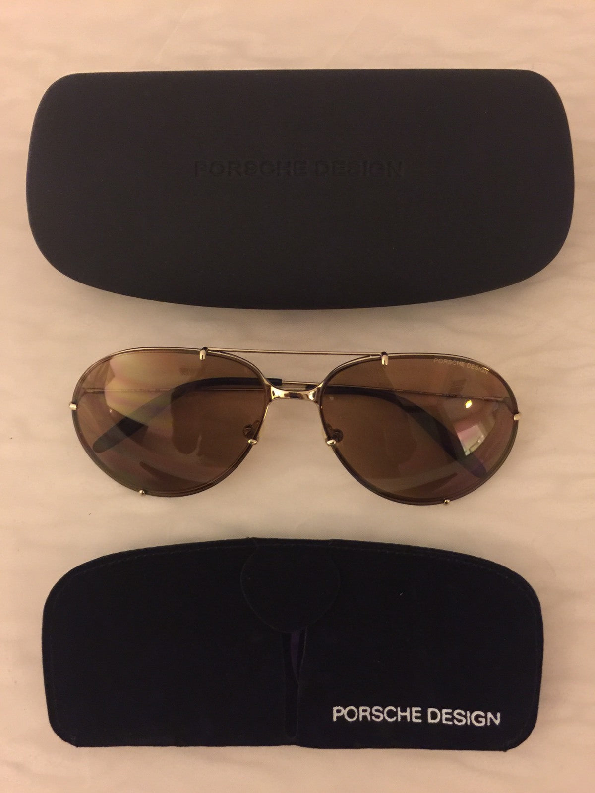 Vintage Porsche Design P1002-B Gold Sunglasses - Super Vision Optical