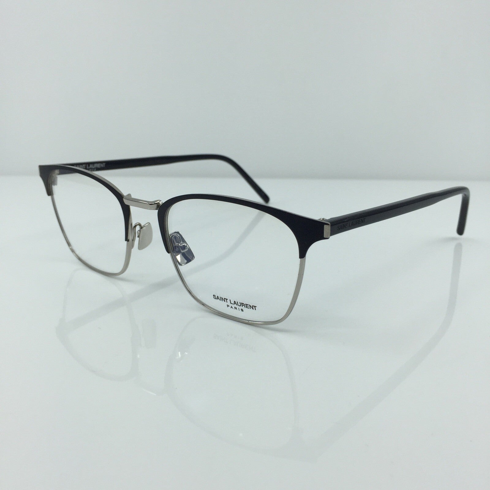 Vintage Saint Laurent SL 224 Silver Eyeglasses - Super Vision Optical