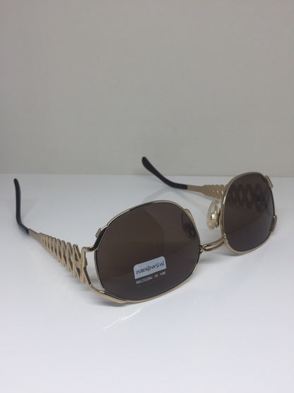 Vintage Saint Laurent YSL 6031 Gold Sunglasses - Super Vision Optical