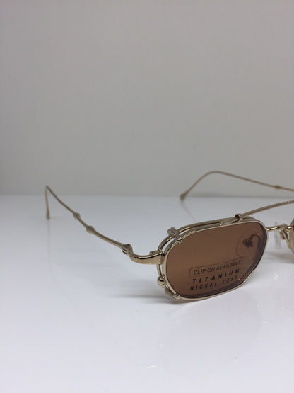 Vintage Jean Paul Gaultier JPG 55-0019 Gold Eyeglasses - Super Vision Optical