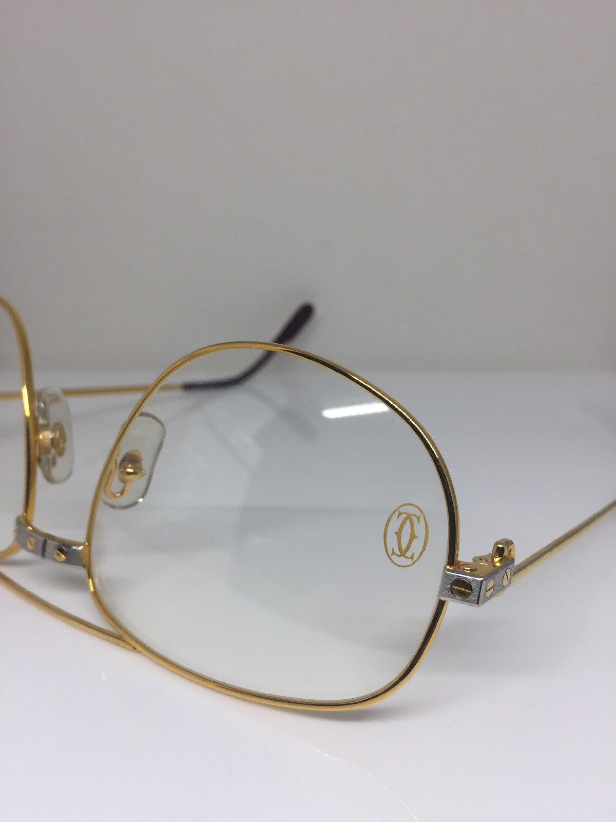 Vintage Cartier Romance Santos Gold Eyeglasses - Super Vision Optical