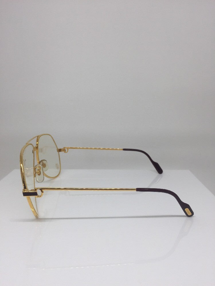 Vintage Cartier Cartier Vendome Laque Bordeaux Gold Sunglasses - Super Vision Optical