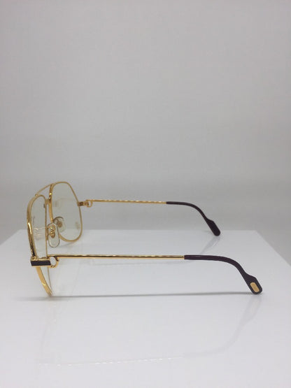 Vintage Cartier Cartier Vendome Laque Bordeaux Gold Sunglasses - Super Vision Optical