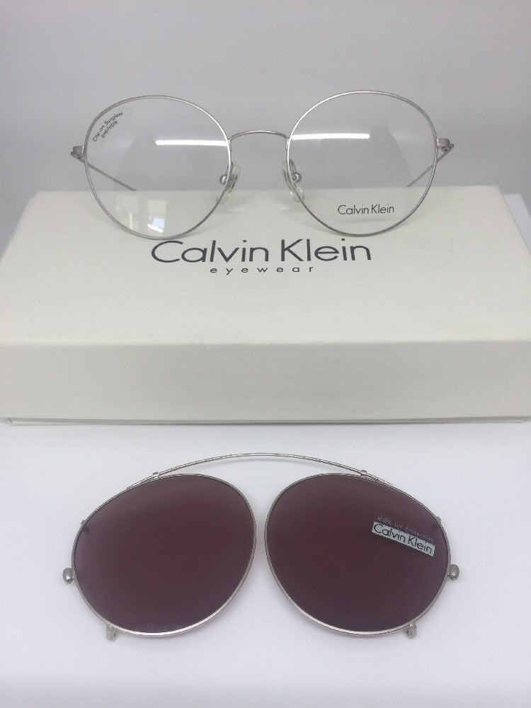 Vintage Calvin Klein CK 114 Silver Sunglasses - Super Vision Optical