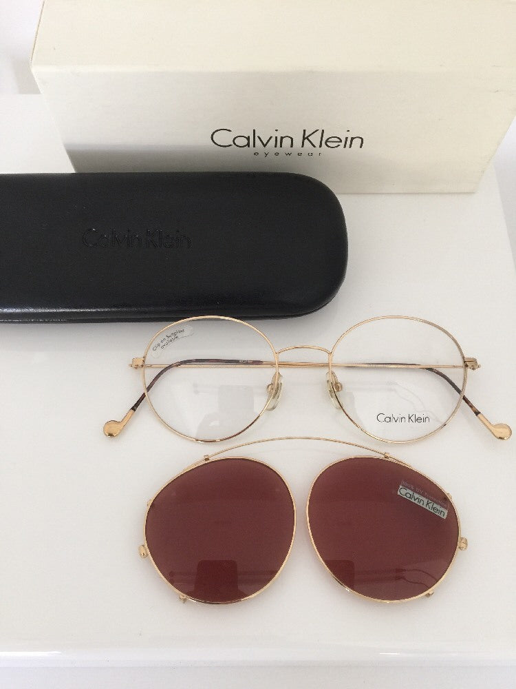 Vintage Calvin Klein CK 114 Gold Sunglasses - Super Vision Optical