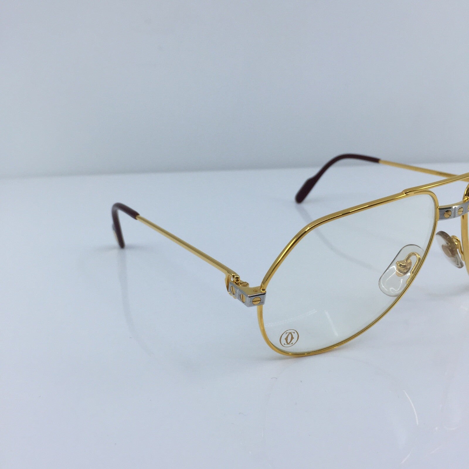 Vintage Cartier Cartier Vendome Santos Gold Eyeglasses - Super Vision Optical
