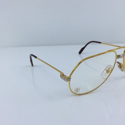 Vintage Cartier Cartier Vendome Santos Gold Eyeglasses - Super Vision Optical