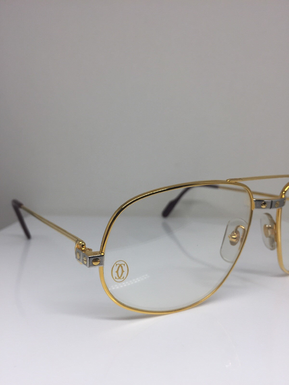 Vintage Cartier Romance Santos Gold Eyeglasses - Super Vision Optical