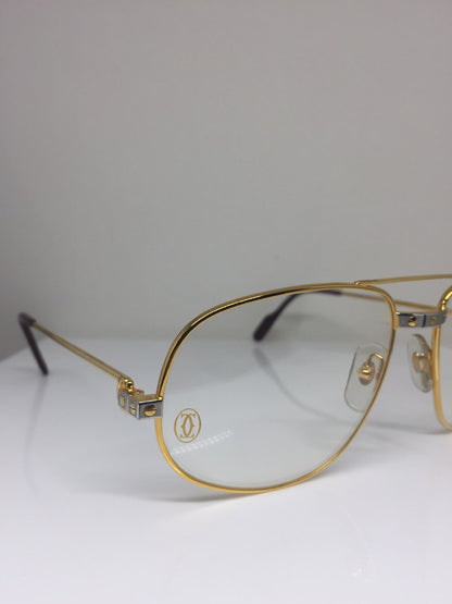 Vintage Cartier Romance Santos Gold Eyeglasses - Super Vision Optical