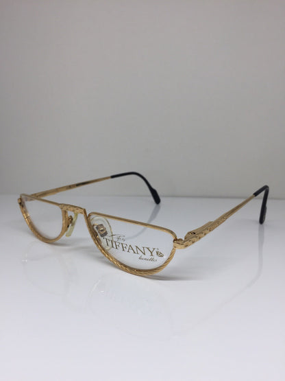 Vintage Tiffany Lunettes Tiffany Lunettes T77 Gold Sunglasses - Super Vision Optical