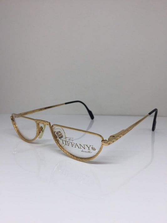 Vintage Tiffany Lunettes Tiffany Lunettes T77 Gold Sunglasses - Super Vision Optical
