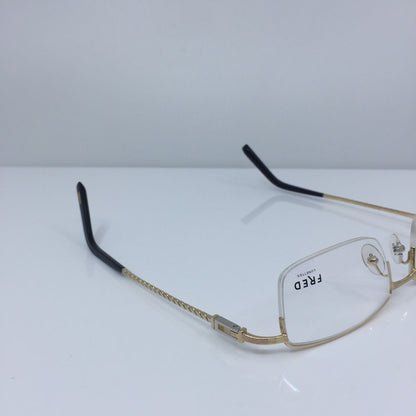 Vintage Fred Lunettes Samoa N2 Opitque Gold Eyeglasses - Super Vision Optical