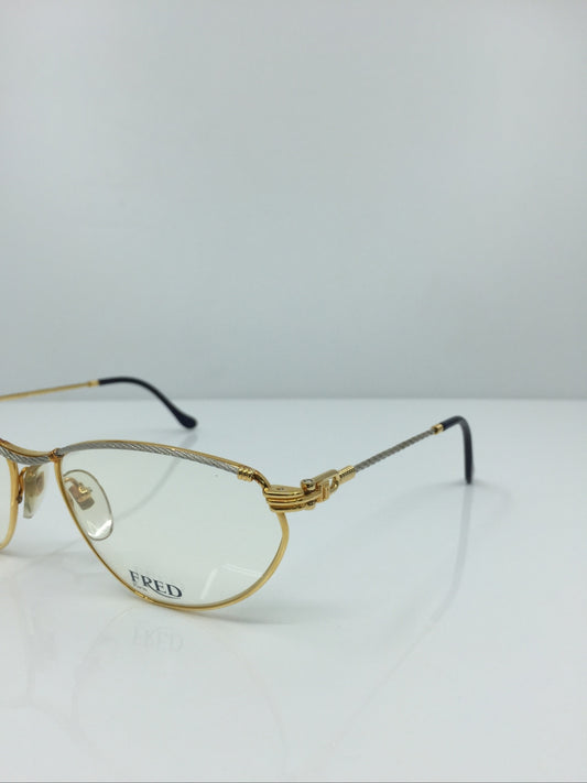 Vintage FRED Lunettes Paris Alize Gold Sunglasses - Super Vision Optical