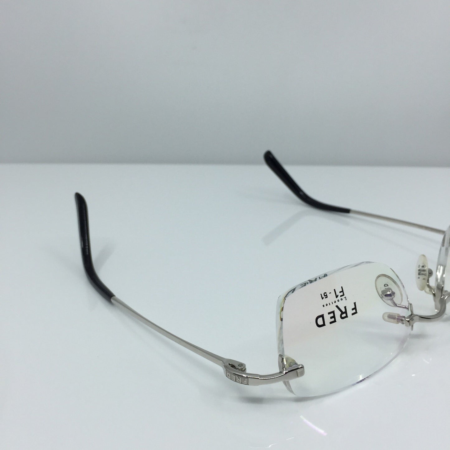 Vintage Fred Lunettes Manhattan F1 Silver Eyeglasses - Super Vision Optical