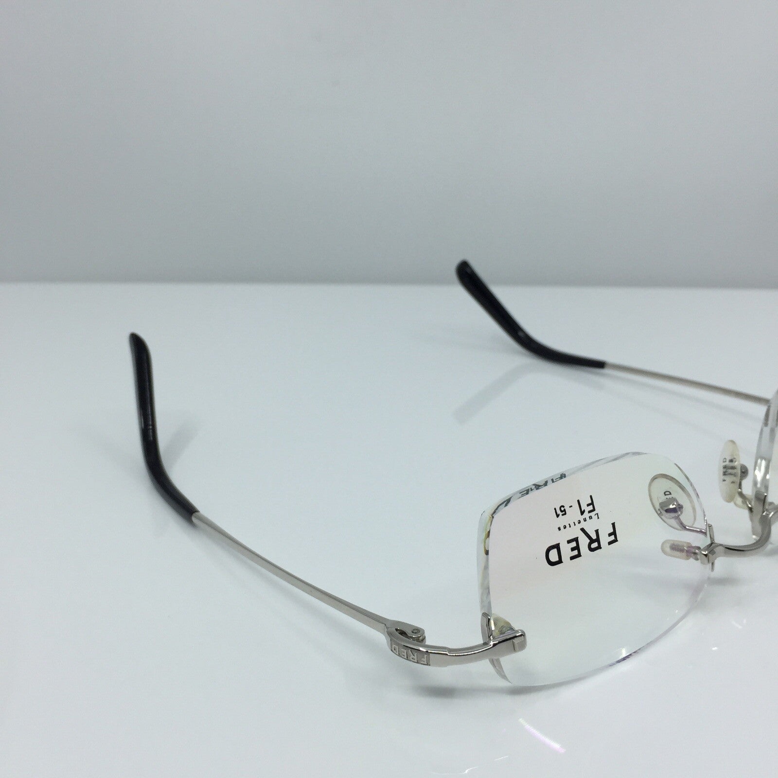 Vintage Fred Lunettes Manhattan F1 Silver Eyeglasses - Super Vision Optical