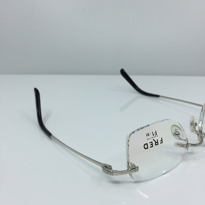 Vintage Fred Lunettes Manhattan F1 Silver Eyeglasses - Super Vision Optical