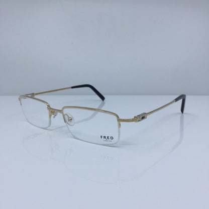 Vintage Fred Lunettes Samoa N2 Opitque Gold Eyeglasses - Super Vision Optical