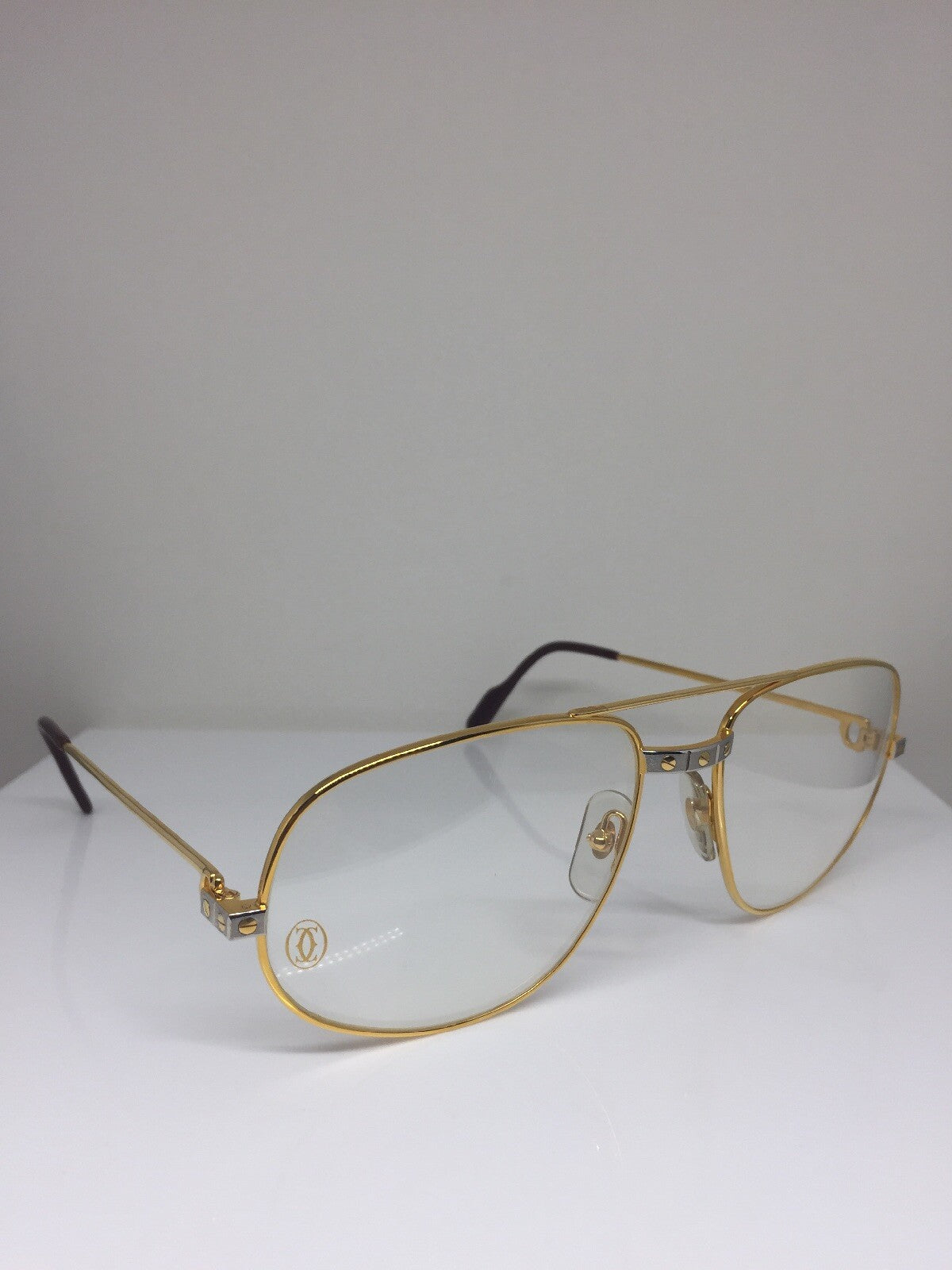 Vintage Cartier Romance Santos Gold Eyeglasses - Super Vision Optical