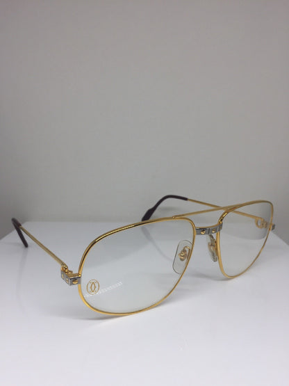 Vintage Cartier Romance Santos Gold Eyeglasses - Super Vision Optical